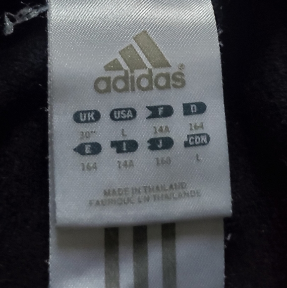 ADIDAS Pants color black Whith 3 white Stripes - Picture 3 of 6